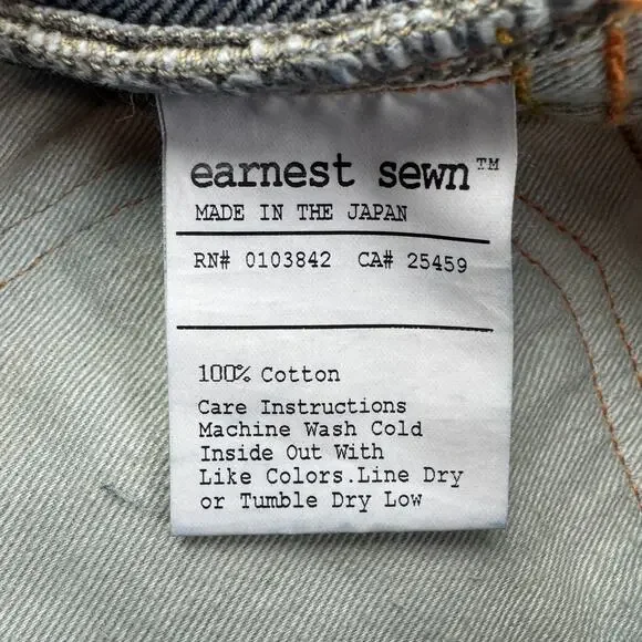 Earnest Sewn Fulton Selvedge Straight Leg Denim Jeans Made In USA Men's Size 33 - Picture 8 of 8